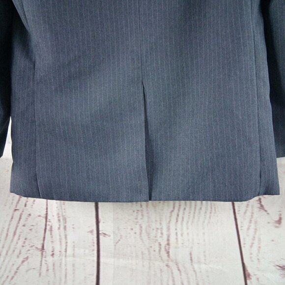 Rafael Womens Size 10 Gray Striped 3 Button Suit Blazer - Picture 5 of 9